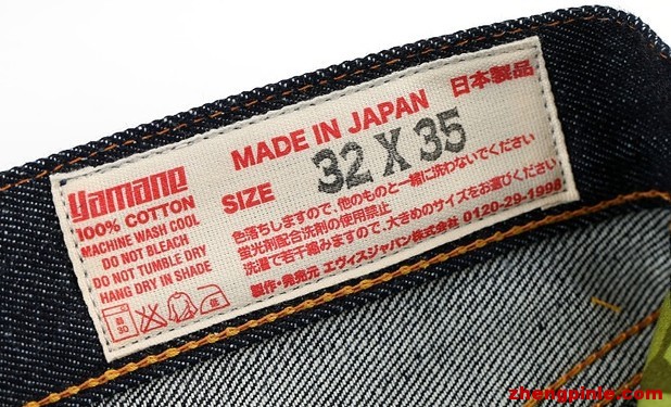 Evisu尺碼表 Evisu沒有長度區(qū)分,統(tǒng)一都是35,區(qū)別僅僅是腰圍.