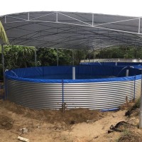 福建江西圓形養(yǎng)殖帆布魚(yú)池 鋼板鍍鋅板水池養(yǎng)殖池定制