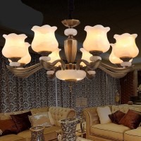 玉石銅燈 全銅玉石燈 白玉燈具 歐式天然玉石吊燈