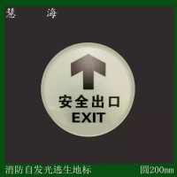 工廠地面逃生夜光安全出口地貼 蓄光安全消防標(biāo)識(shí)PVC發(fā)光地貼