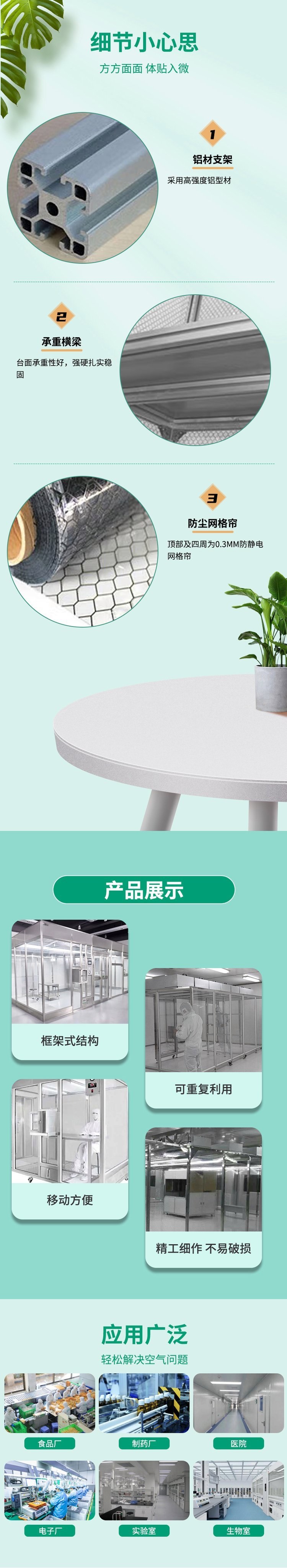 百級潔凈棚 凈化模塊 千級凈化棚 無塵車間 可移動能拓展